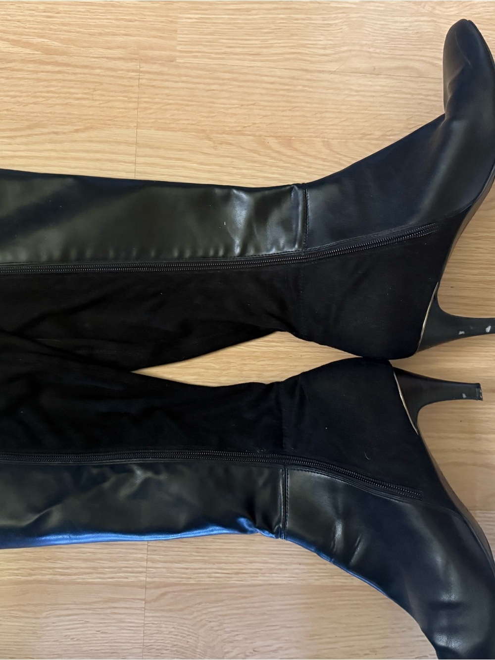 Alfani Black Knee High Kitten Heel Stiletto Boots